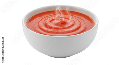 Isolated Hot Tomato Soup In...