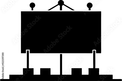 Communication Board Silhouette Vector Illustration