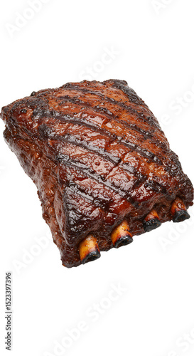 Isolated Juicy Barbecue Rib...