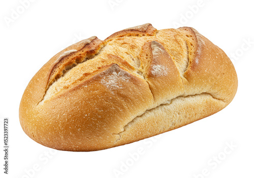 Isolated Loaf of Crusty Wheat Bread on Transparent Background for Bakery