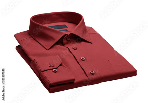 Isolated Maroon Dress Shirt...