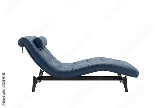 Isolated Navy Blue Chaise L...