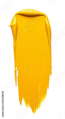 Isolated Paint Stroke Yello...