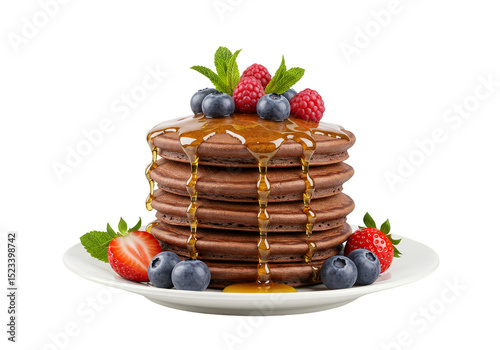 Isolated Pancakes Stack wit...