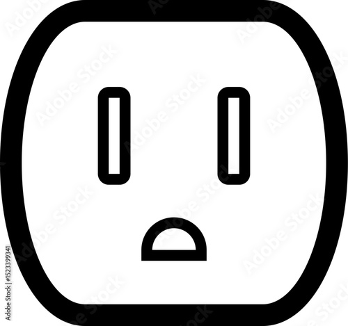 Simple flat essentials icon with minimalistic outline design for clean and modern interface applications.