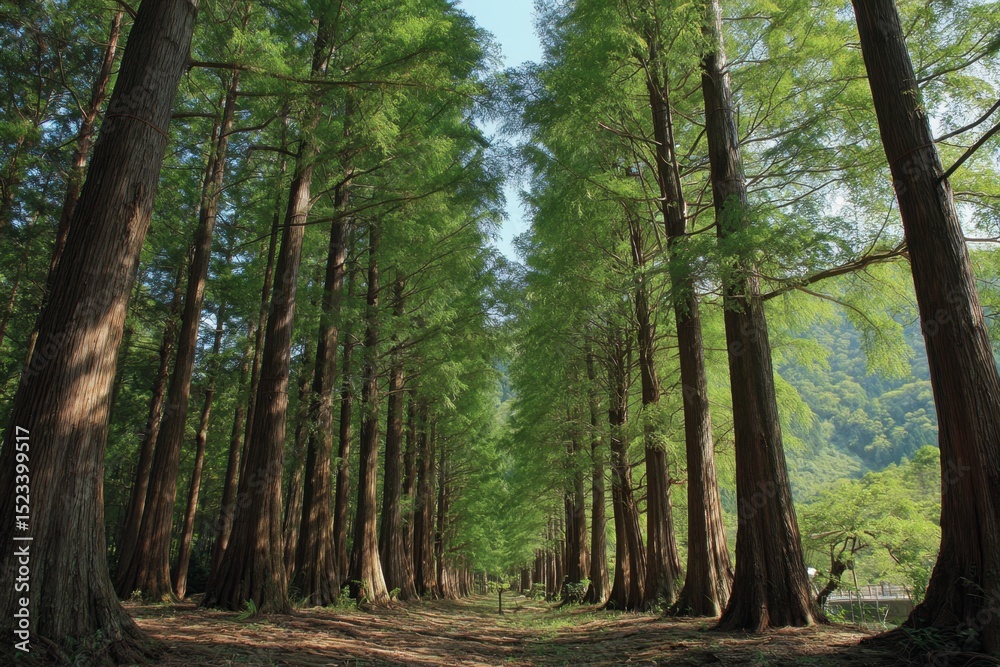 Obraz premium Forest Trees Row