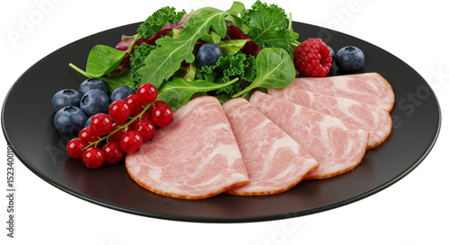 Isolated Plate of Ham Salad...