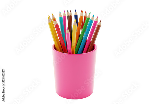 Isolated PNG Colorful Penci...