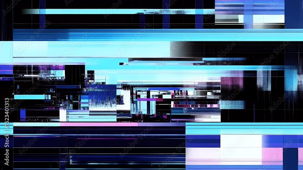 Abstract digital background with blue and purple geometric shapes and dynamic vibrant lines creating modern tech feel and futuristic visual sequence