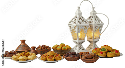 Isolated Ramadan Decoration...