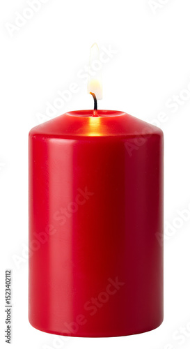 Isolated Red Candle Flame W...
