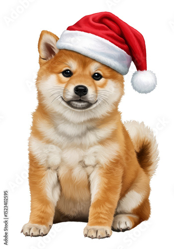 Isolated Shiba Inu Puppy in...