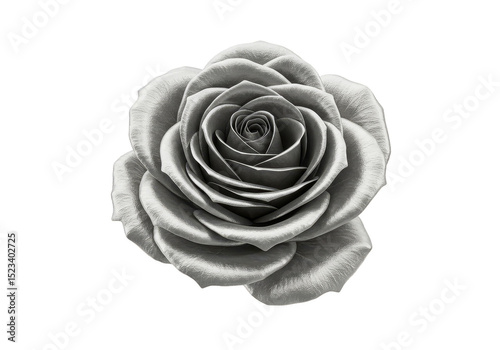 Isolated Silver Rose Flower...