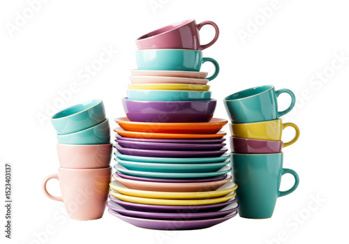 Isolated Stack of Colorful ...