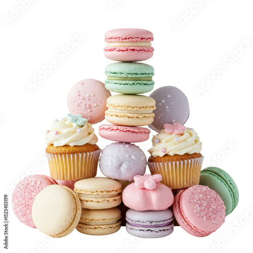 Isolated Stack of Macarons ...