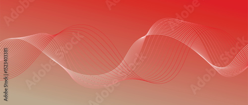 Abstract wave lines in color gradient on minimalist background. Futuristic and dynamic look, perfect for tech, digital, and modern design projects.
