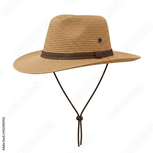 Isolated Straw Sun Hat with...