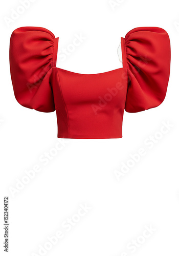 Isolated Stylish Red Puff S...