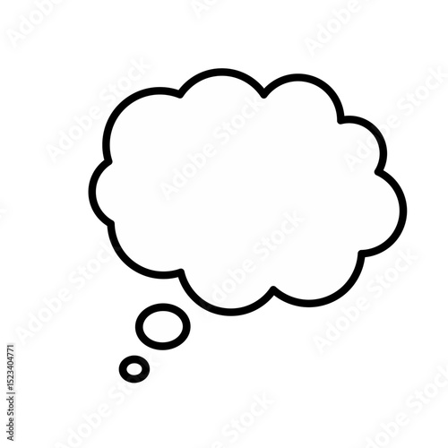 speech bubble talk images have inner thoughts symbol. cloud bubble vector