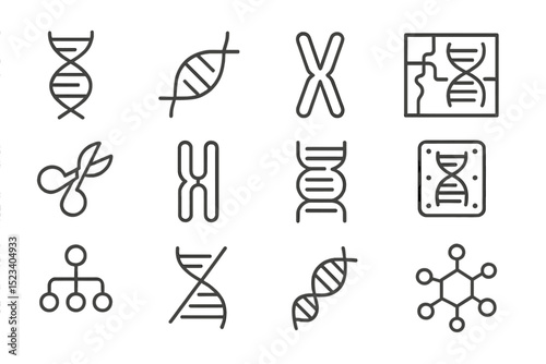 Dna and gene icons on metallic background for science and research