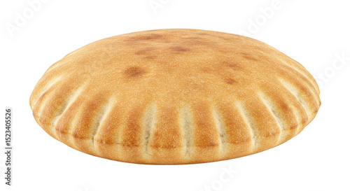 Isolated Transparent Background of a Baked Sweet Round Brown Bread