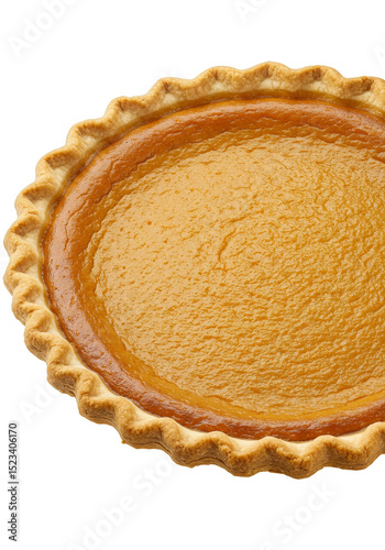 Isolated Transparent Background Of Delicious Pumpkin Pie Dessert