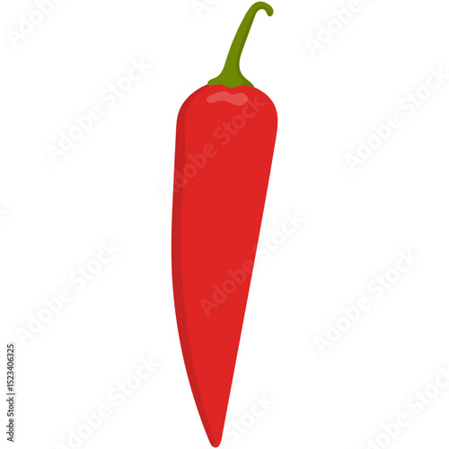 Spicy Chili Peppers. Vector Illustration of red hot chili peppers.
