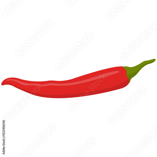 Spicy Chili Peppers. Vector Illustration of red hot chili peppers.
