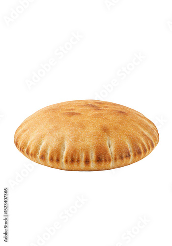 Isolated Transparent Baked Empanada Pastry in Studio Shot Photography