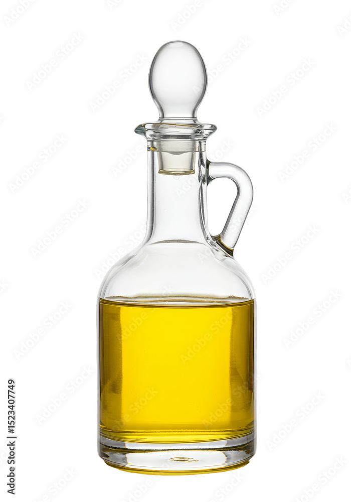 Isolated Transparent Glass Olive Oil Bottle Pitcher for Cooking Ingredient Isolated Transparent Glass Olive Oil Bottle Pitcher for Cooking Ingredient