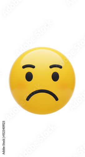 Isolated Yellow Sad Emoji I...