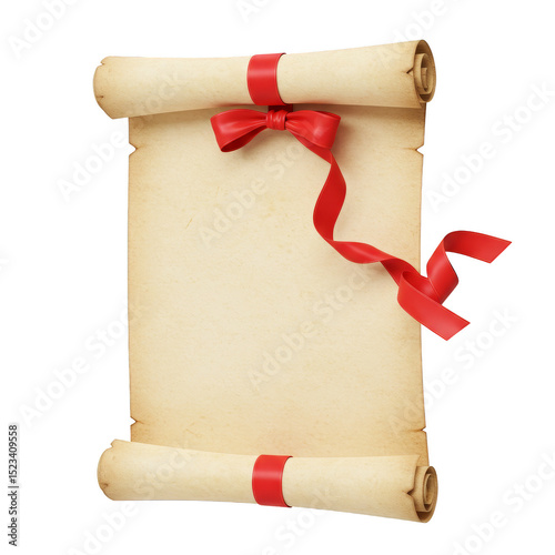 Parchment Scroll with Red R...