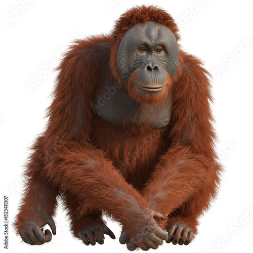 Realistic Orangutan Primate...