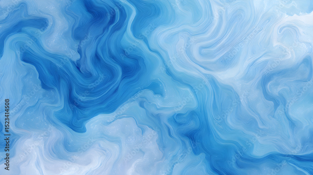 Sky blue watercolor background with wave-like patterns and fluid softness Sky blue watercolor background with wave-like patterns and fluid softness