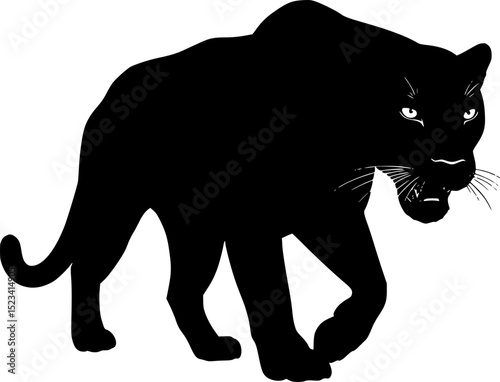 panther black silhouette vector,tiger clipart