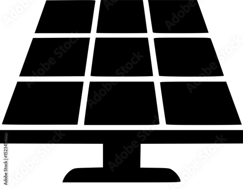 Solar panel energy with sunlight silhouette vector art illustration design
