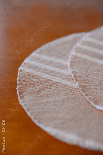 The coaster was made by hand.