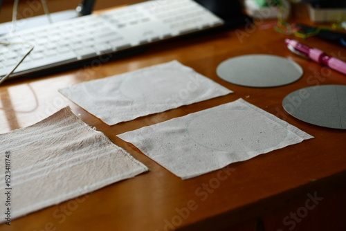 The coaster was made by hand.