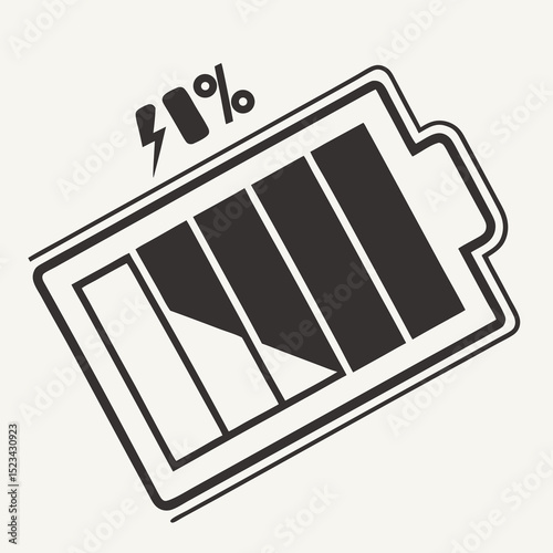 Battery icon low power charge level indicator design