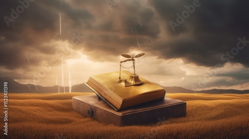 illustration symbolizing the day of justice