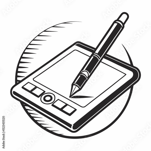 Graphic tablet stylus digital art design illustration drawing