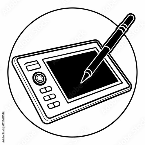 Graphic tablet stylus pen digital drawing art design illustration