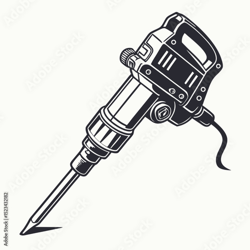 Powerful demolition jackhammer tool construction equipment
