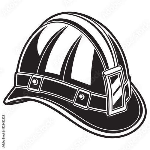 Professional hard hat illustration isolated on white background