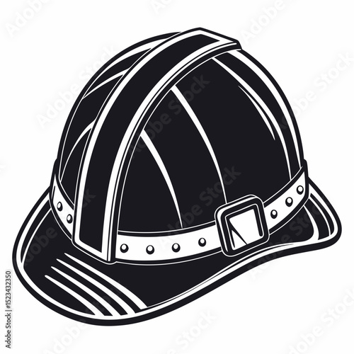 Professional cutout vintage helmet design element isolated on white