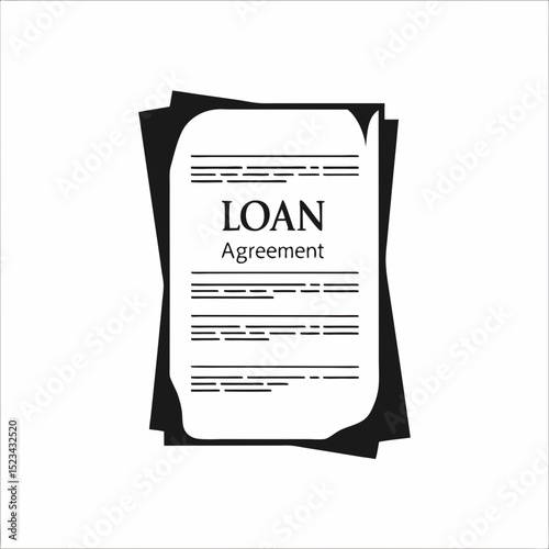 Loan agreement document paperwork finance banking contract legal
