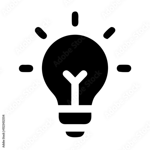 Creative idea lightbulb silhouette design with transparent background