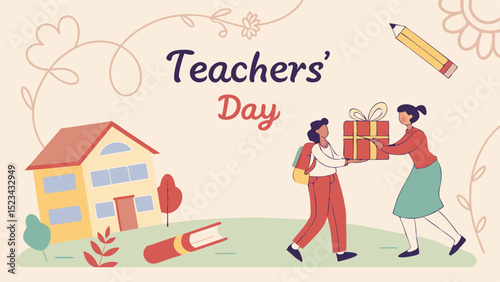 Happy Teacher’s Day Illustration