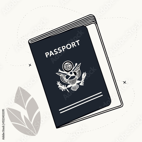 Us passport travel document international flight journey vacation