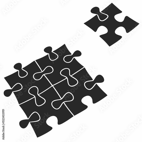 Jigsaw puzzle pieces missing piece solution teamwork collaboration